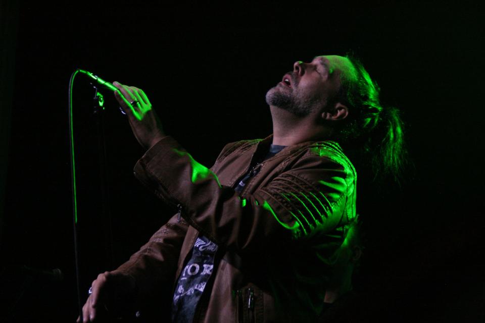 Eric Moudry of Strange Daze during Friday night's concert at the Goss Opera House. Strange Daze opened for Soul Asylum.