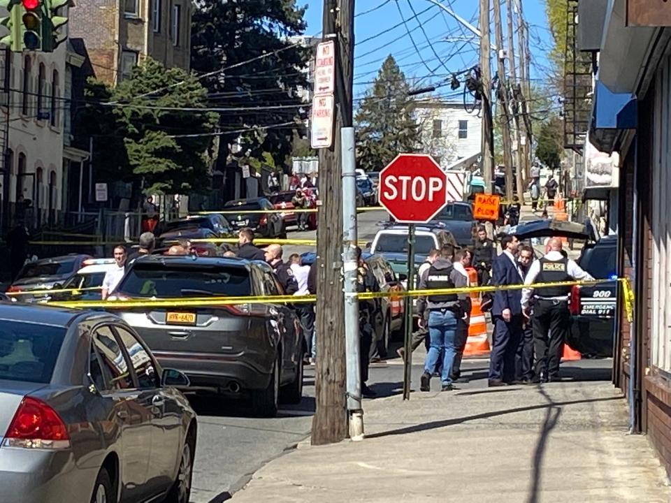 Law enforcement responded to Yonkers Wednesday for what Yonkers police called a "law enforcement involved shooting" in which an officer and another person were injured.