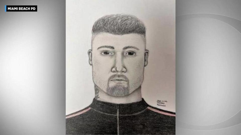 Retrato hablado del hombre que busca la policía de Miami Beach tras pegarle un balazo para robarle $1.