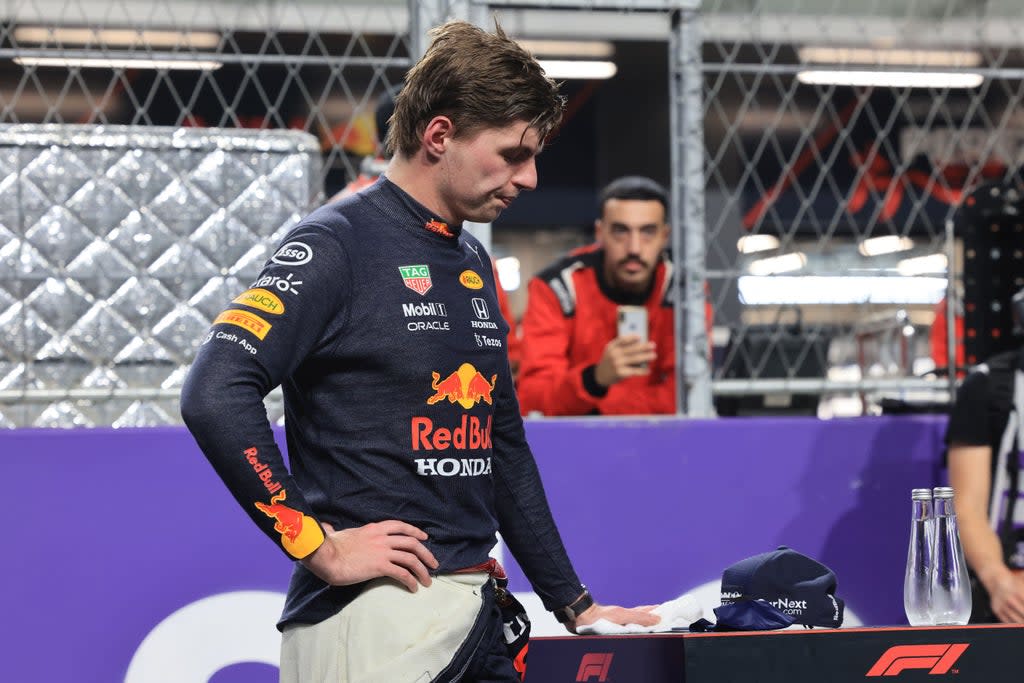 Max Verstappen had to settle for P3 after his late crash   (AFP via Getty Images)