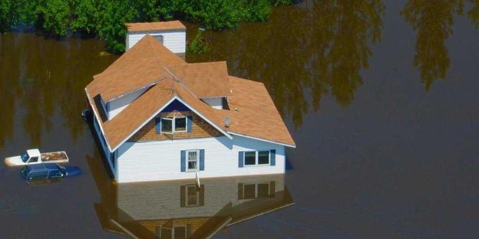 flooded house