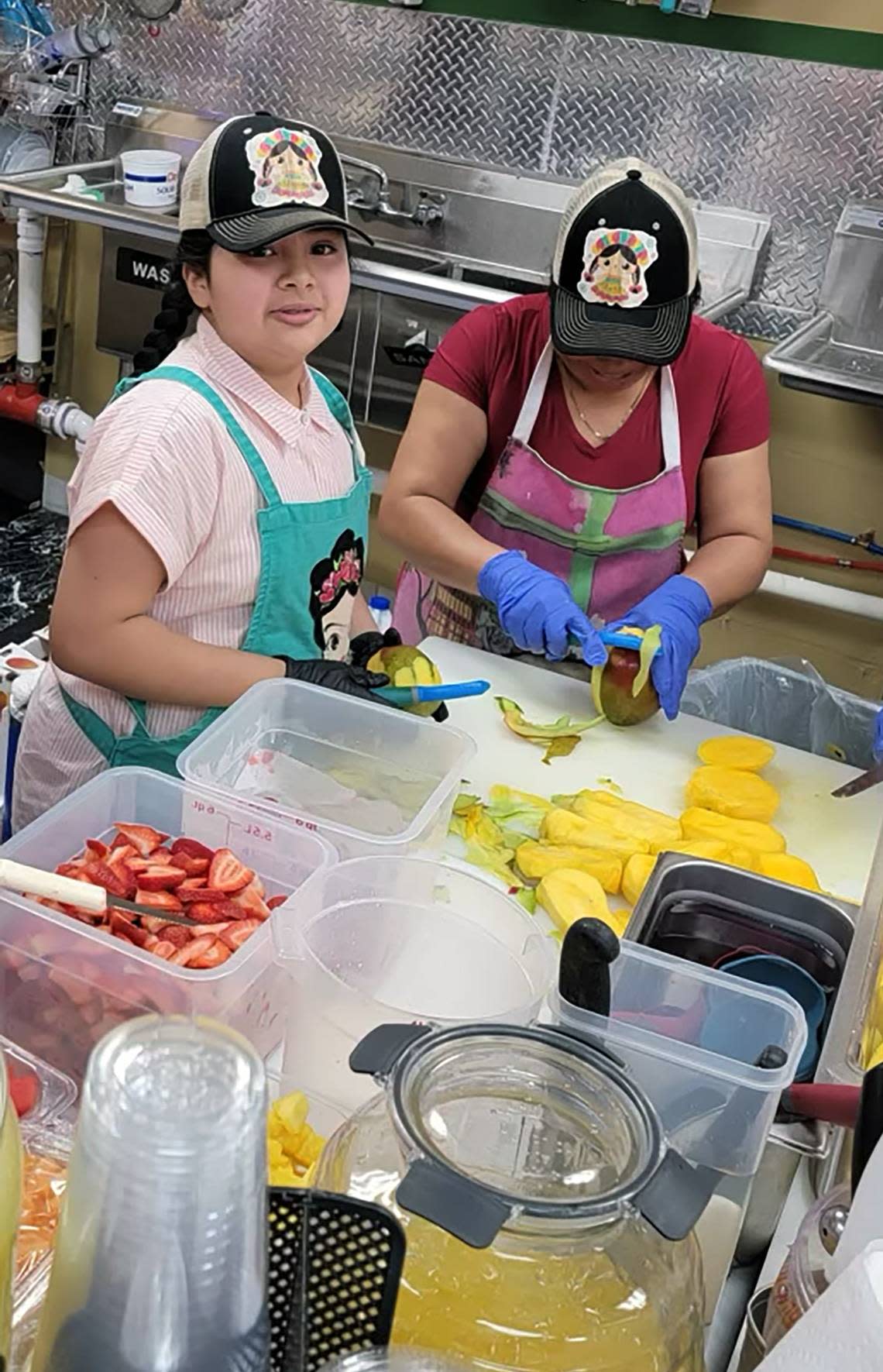 This photo is of Isabella (nicknamed Chabelita), who is the 9-year-old daughter of owner Angelica Sanchez and the namesake of Snacks Chabelita.