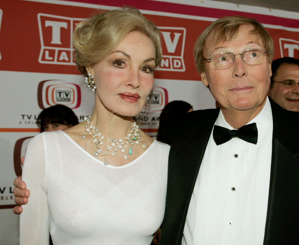 <p>Actress Julie Newmar (l) and actor Adam West, stars of the 1960’s television series “Batman” pose as they arrive for a taping of the TV Land awards show March 19, 2006 in Santa Monica, Calif. Newmar portrayed Catwoman and West Batman in the series. The awards show which honors classic television performers and their shows will be telecast on the TV Land cable channel March 22. (Photo: Fred Prouser/Reuters) </p>