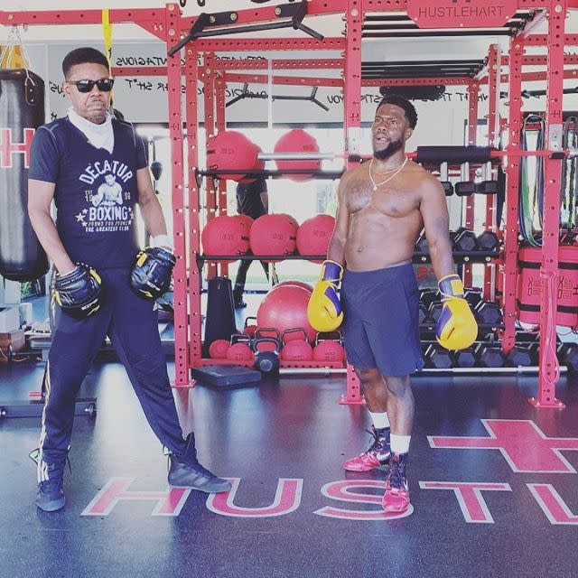 <p>The actor has been on his workout grind, doing everything from weight-lifting to boxing. He captioned a video of himself practicing his boxing skills, "Coming back slowly but surely....Getting my speed back for sure. Slow progress but progress for sure 💪🏾💪🏾💪🏾💪🏾 #HustleHart"</p>