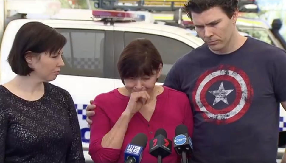 The 65-year-old’s wife Deborah is brought to tears appealing for help. Source: 7 News