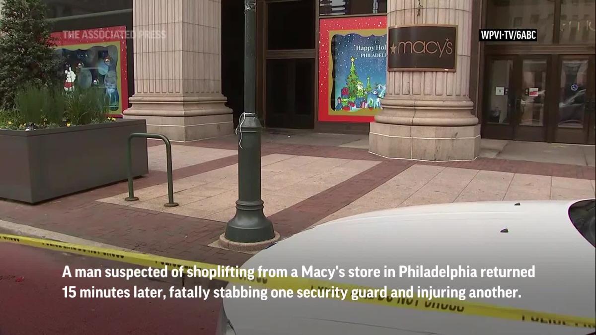 Man suspected of shoplifting stabs 2 security guards at Philadelphia ...
