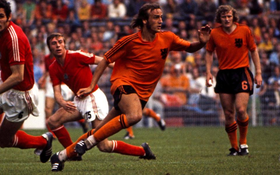 Johan Neeskens of Netherlands during the FIFA World Cup match between Netherlands and Austria at Estadio OlÃ­mpico Chateau Carreras, Cordoba, Argentina on 14th June 1978