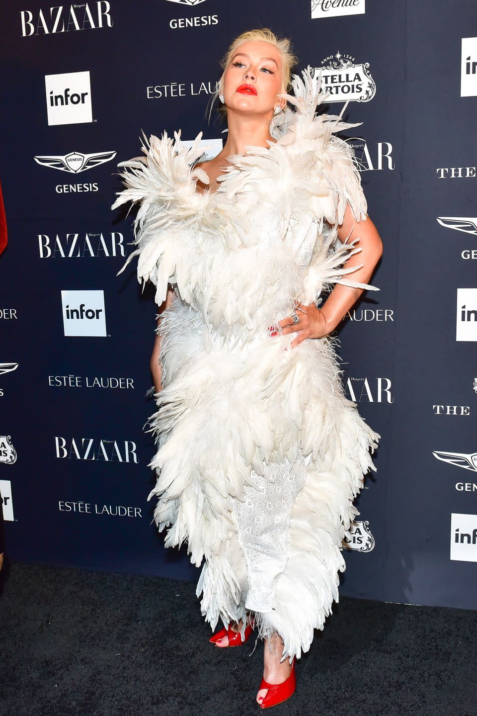 Christina Aguilera At Harper's Bazaar's ICONS NYFW party