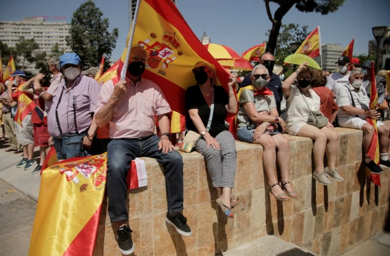 Demonstration against Spanish government's plan to pardon Catalan politicians, in Madrid