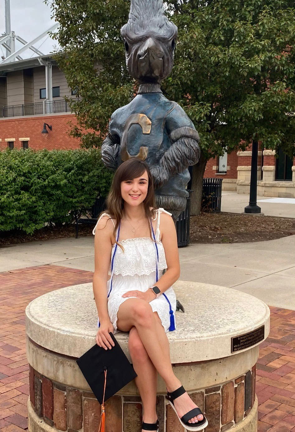 Clare Banaszewski en la Universidad de Creighton en Omaha, Nebraska, en el verano de 2020. (Alex Cooper vía The New York Times).