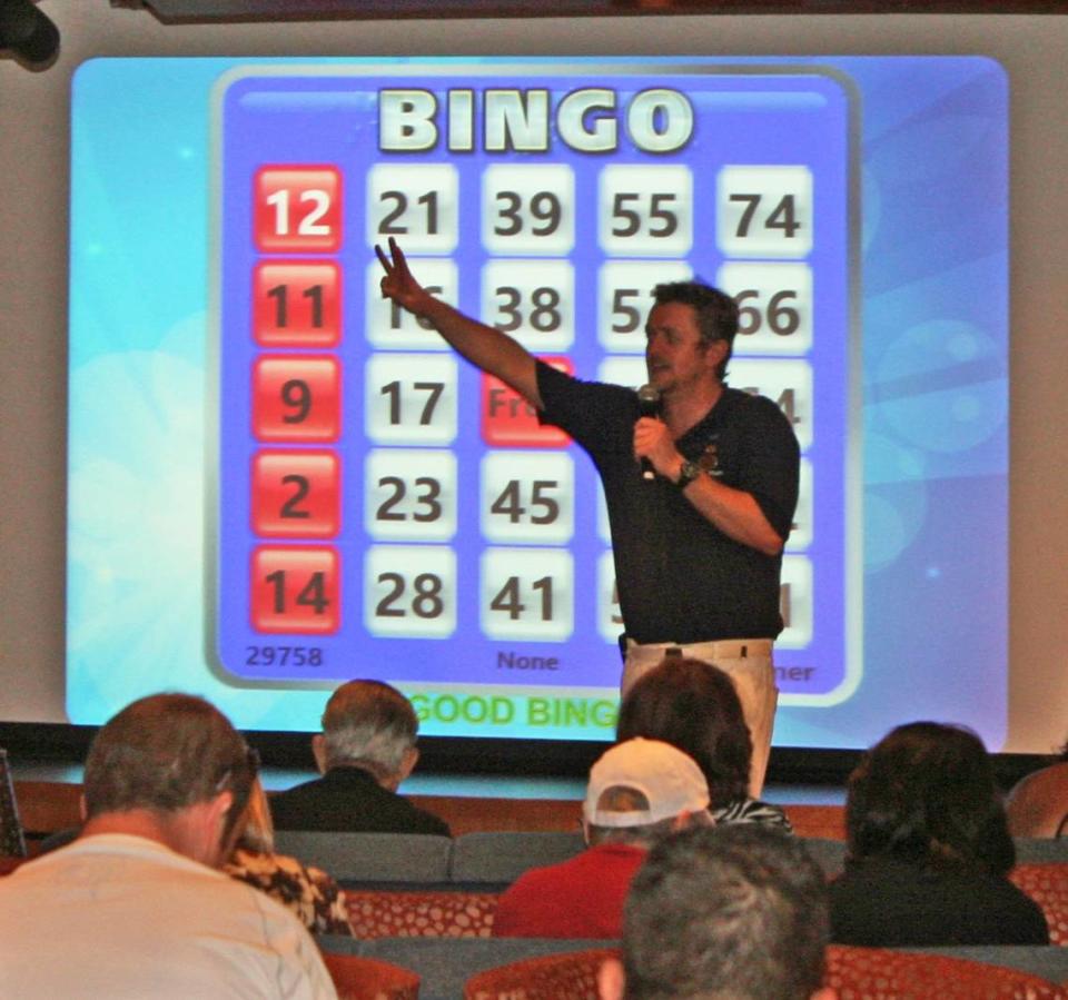 Bingo game in progress on the Regal Princess.