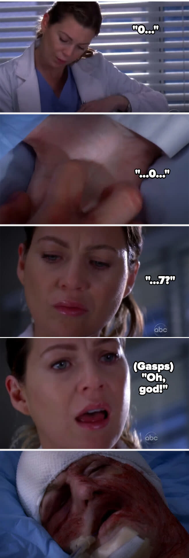 Screenshots from "Grey's Anatomy"