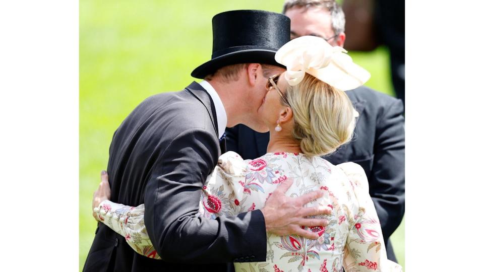 Prince William greets Zara Tindall as they attend day two of Royal Ascot 2024 