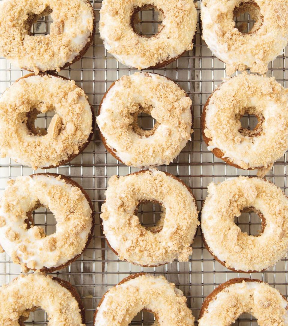 baked brownbutter banana bread doughnuts