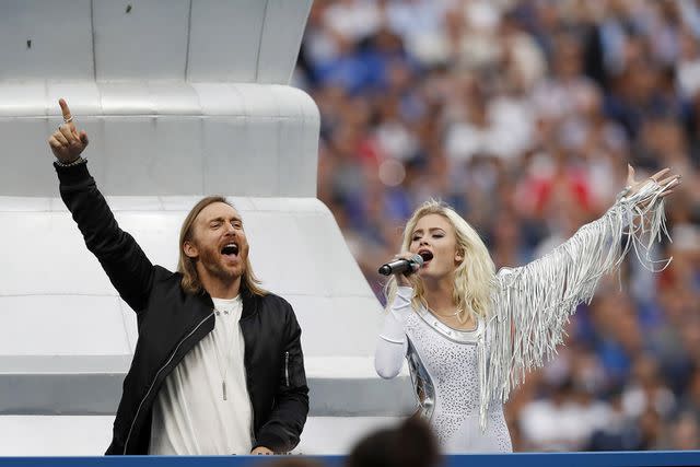 <p>VI Images via Getty</p> David Guetta and Zara Larsson