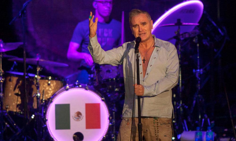 Morrissey performing in Monterrey Nuevo Leon.