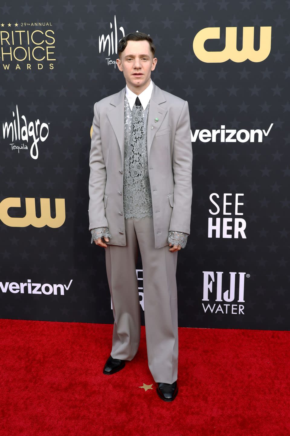 santa monica, california january 14 chris perfetti attends the 29th annual critics choice awards at barker hangar on january 14, 2024 in santa monica, california photo by frazer harrisongetty images