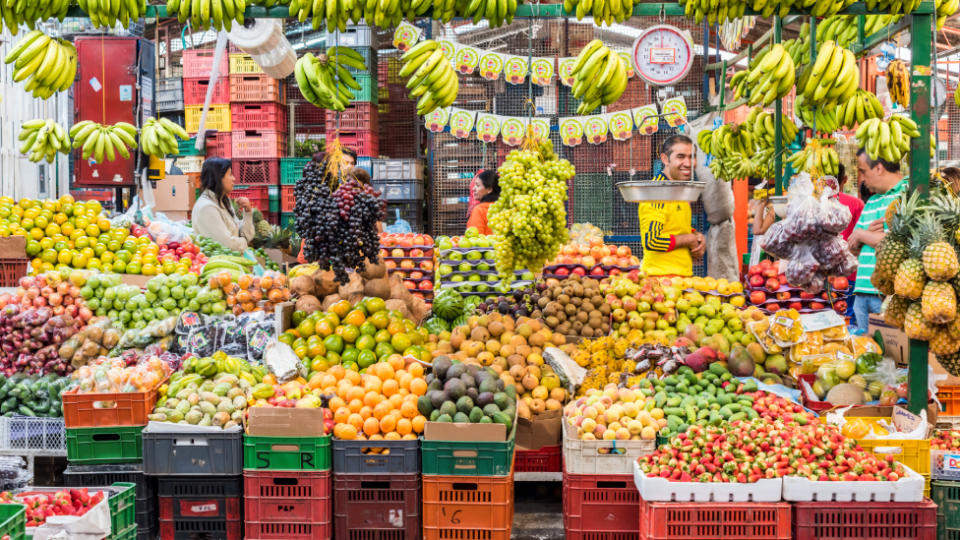 Mercado popular en Bogota