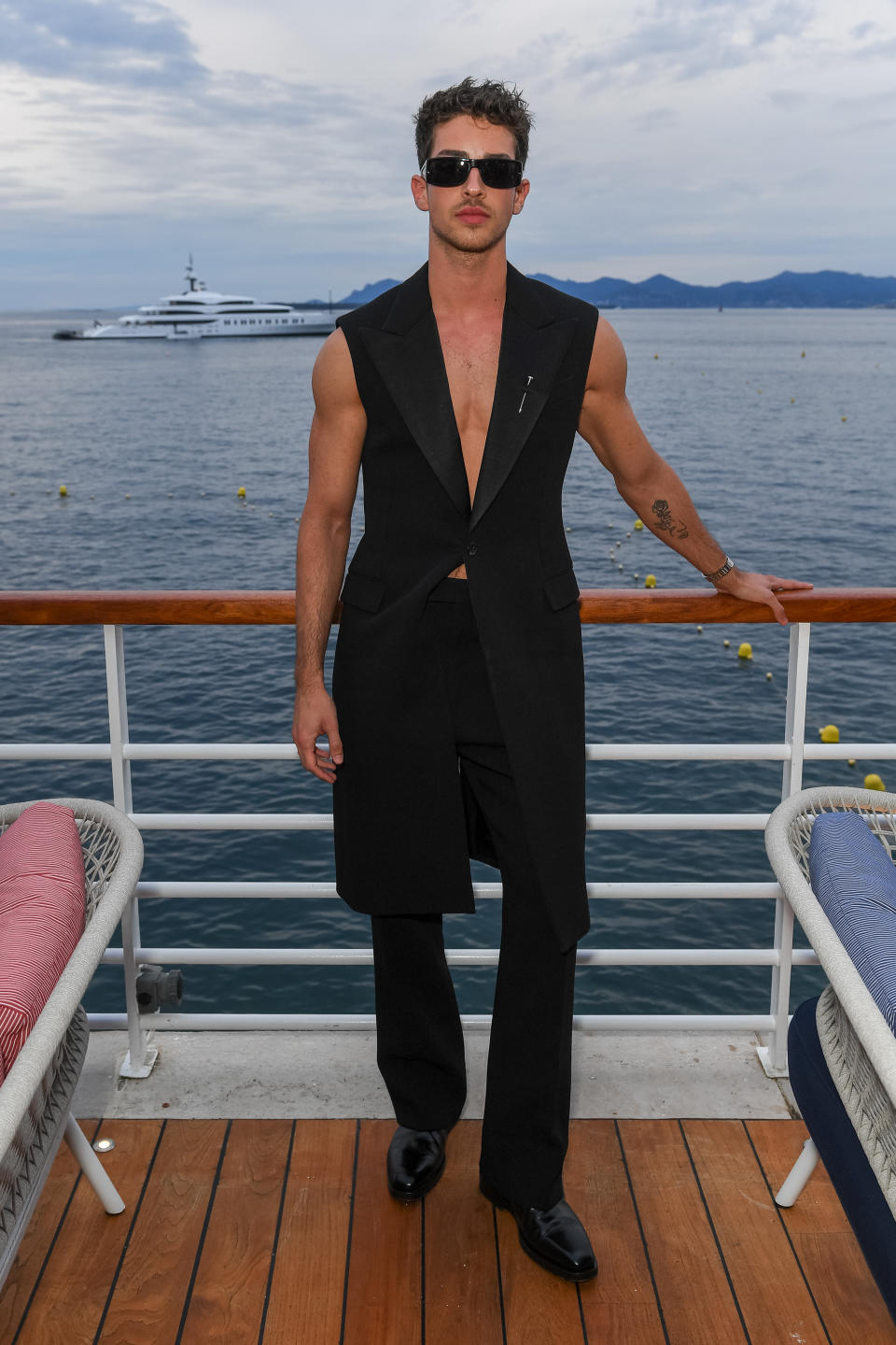 Manu Rios Fernandez attends the Red Sea International Film Festival's 'Women's Stories Gala' in partnership with Vanity Fair Europe at the Hotel du Cap-Eden-Roc.
