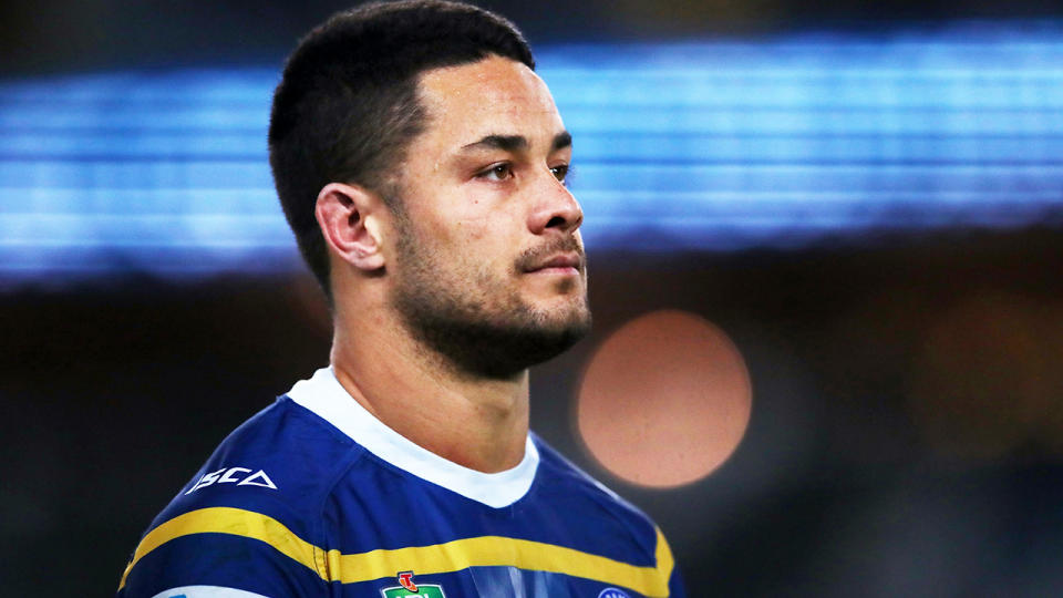 Jarryd Hayne, pictured here in action for the Parramatta Eels in 2018.