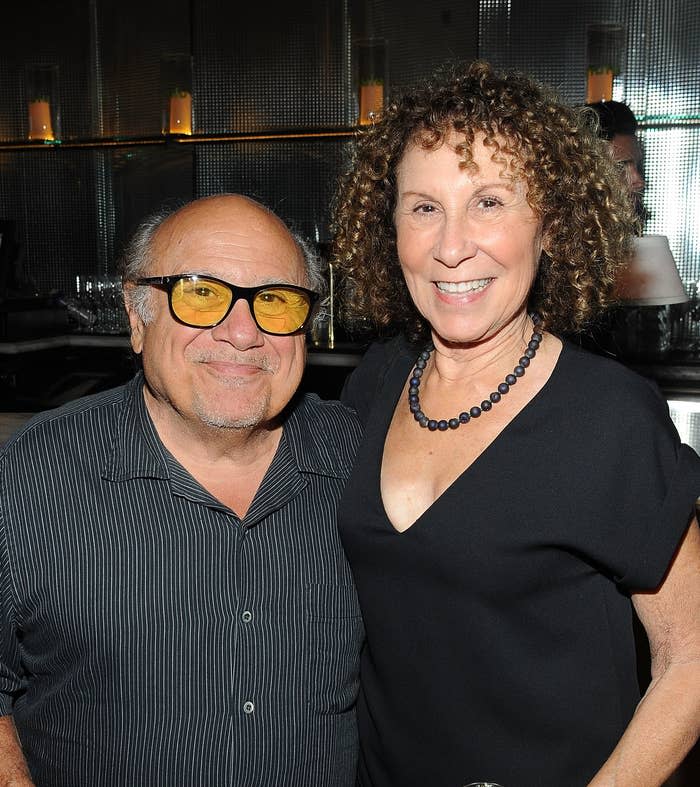 Danny DeVito and Rhea Perlman smiling together