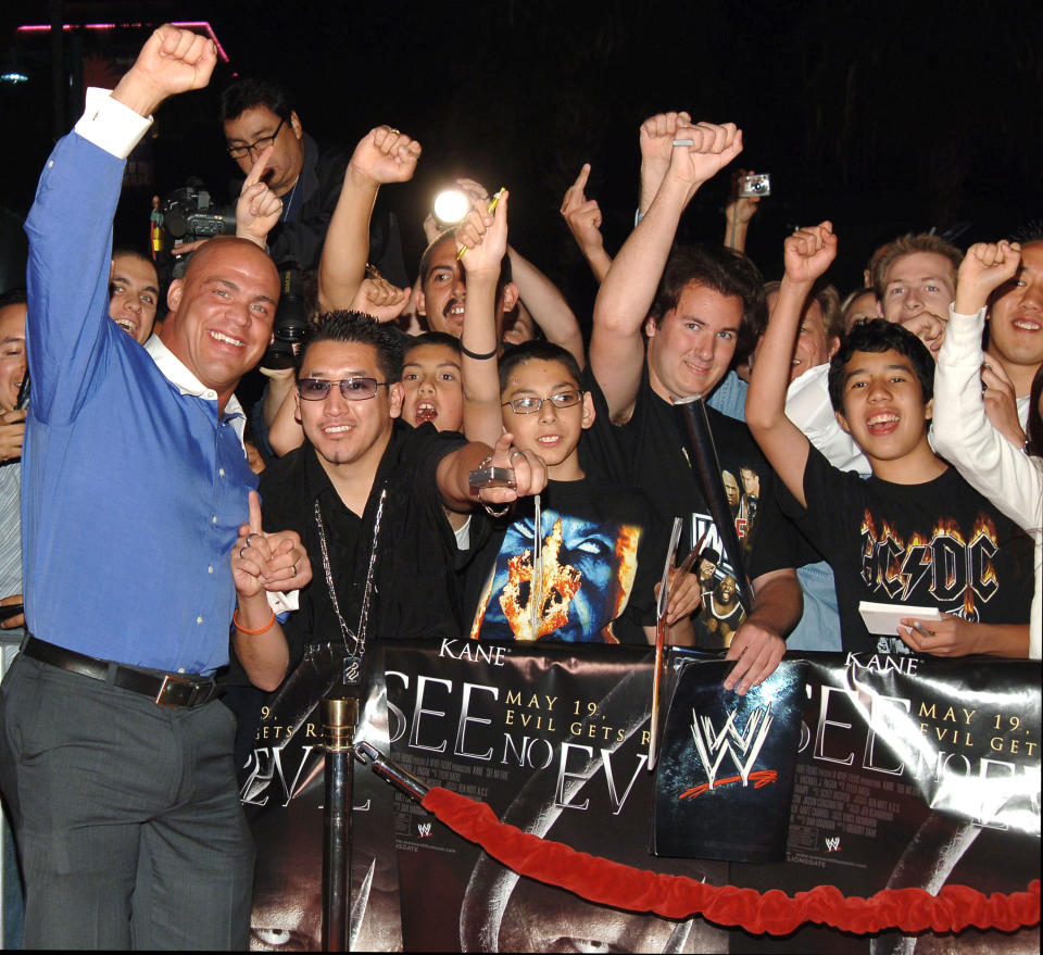 Kurt Angle, WWE Smackdown Superstar during 'See No Evil' Premiere - Arrivals in Los Angeles, California, United States. (Photo by J.Sciulli/WireImage for LIONSGATE)