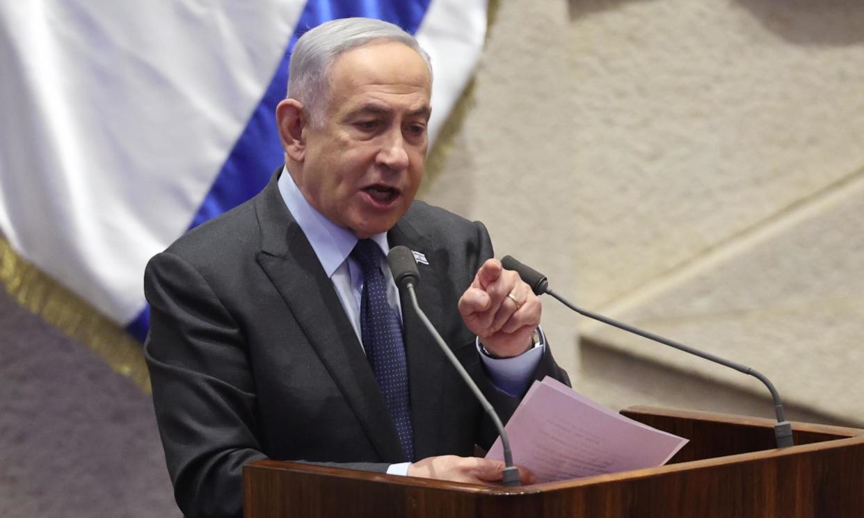 <span> The championing by Israeli prime minister Benjamin Netanyahu of oppressive policies towards Palestine has been a key contributing factor to the current Middle East crisis. </span><span>Photograph: Abir Sultan/EPA</span>