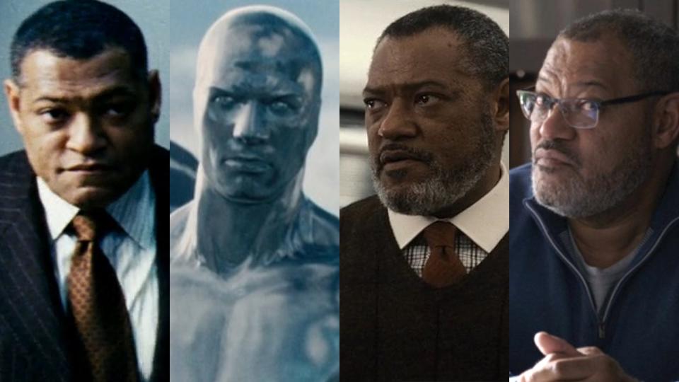 From left: Laurence Fishburne in "Mission: Impossible III," the Silver Surfer in "Fantastic Four: Rise of the Silver Surfer," Fishburne in "Batman v. Superman: Dawn of Justice," and Fishburne in "Ant-Man and the Wasp."