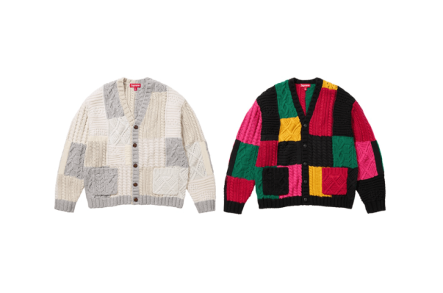 Supreme Patchwork Mohair Cardigan Multicolor