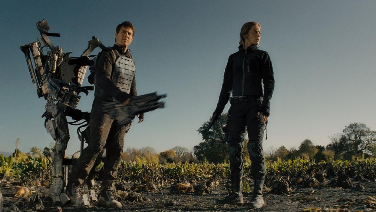 Tom Cruise and Emily Blunt in Edge Of Tomorrow (Credit: Warner Bros)