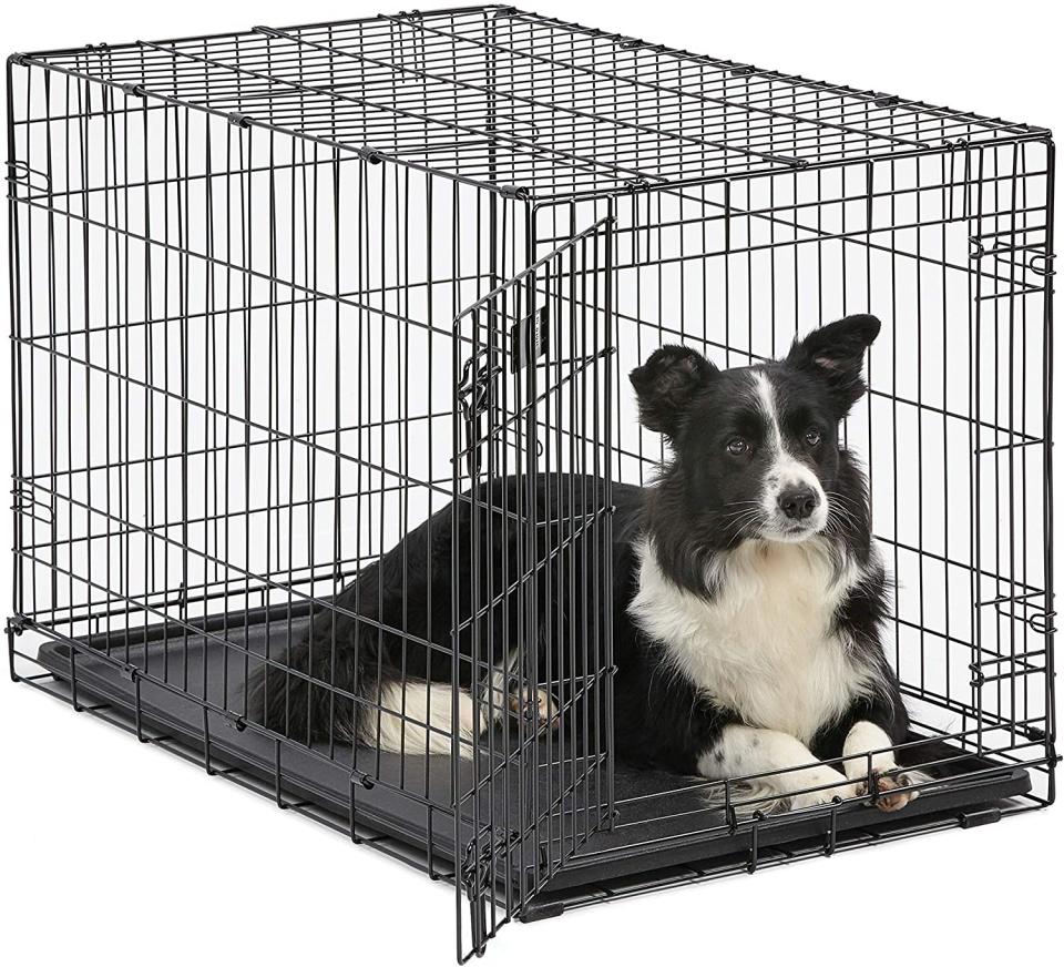 A crate of one's own: The MidWest Homes for Pets Dog Crate keeps your pet cozy. (Photo: Amazon)