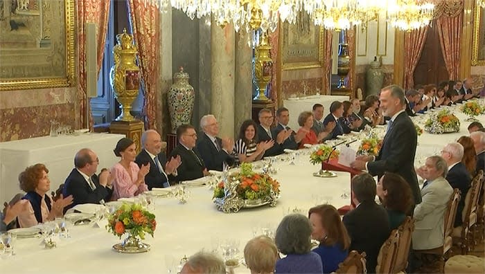 El Rey durante el almuerzo del Premio Cervantes