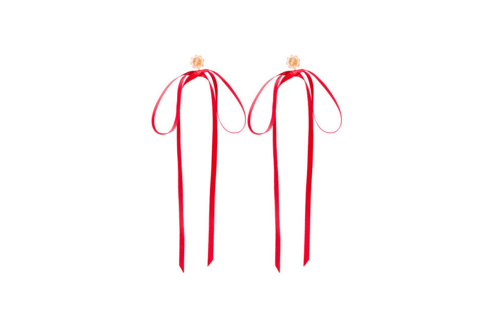 Bow Ribbon Stud Earrings from Simone Rocha @ I.T 