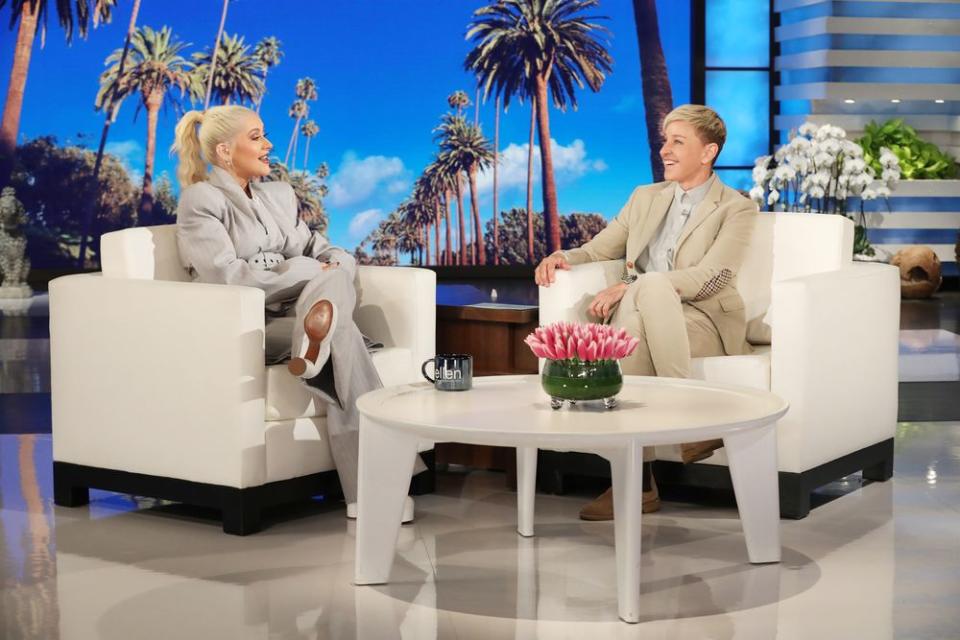 Christina Aguilera and Ellen DeGeneres
