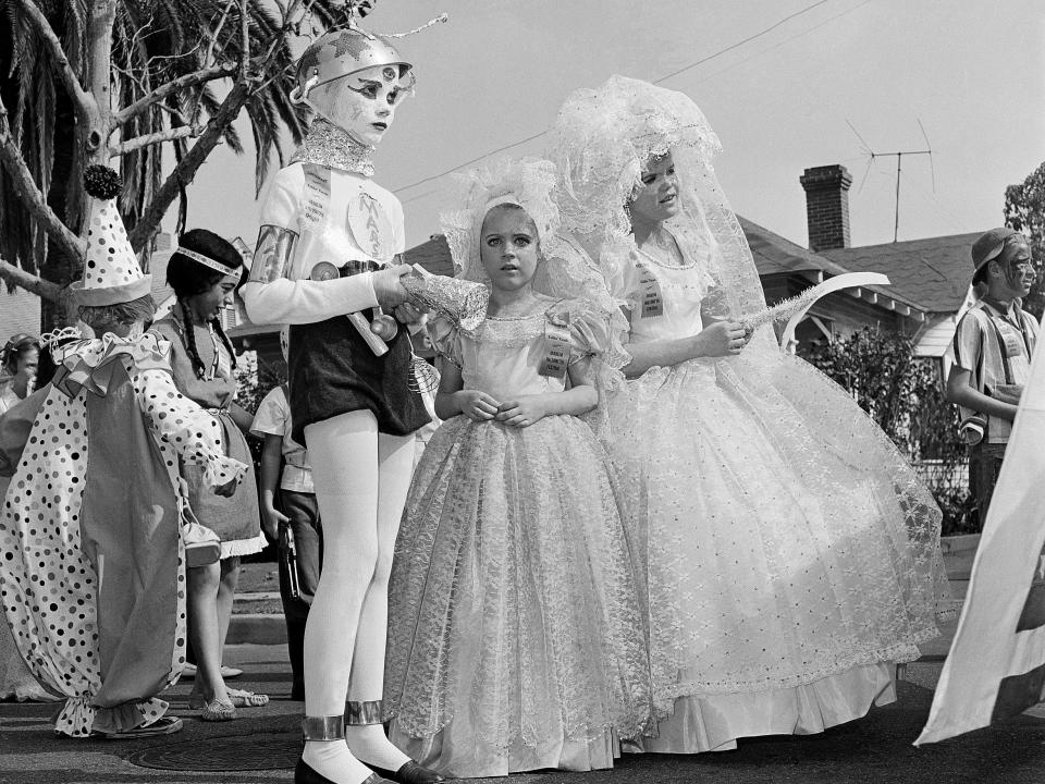 Princesses in a Halloween parade in 1962.