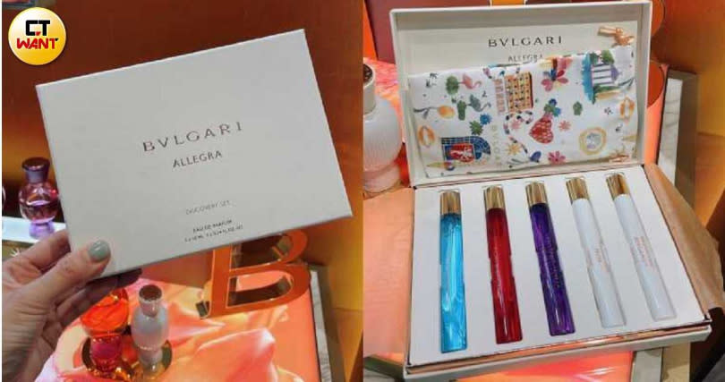 只有新光三越 DIAMOND TOWERS Bulgari 寶格麗頂級香氛專櫃才有的限量組合（圖／黃筱婷攝）  