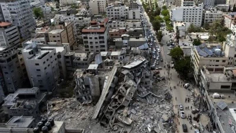以色列對加薩發動攻擊。（圖／翻攝自推特）