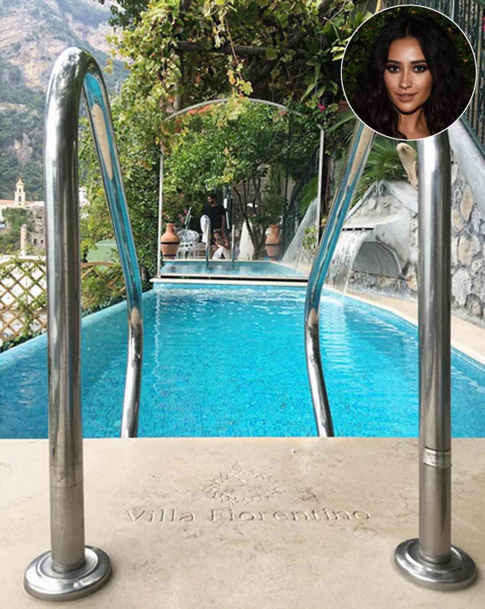 <p><strong>Location:</strong> Positano, Italy</p> <p>During a week of pizza and pasta in celebration of her <i>Pretty Little Liars</i> costar <a href="http://people.com/home/troian-bellisario-bachelorette-party/" rel="nofollow noopener" target="_blank" data-ylk="slk:Troian Bellisario's bachelorette party;elm:context_link;itc:0;sec:content-canvas" class="link ">Troian Bellisario's bachelorette party</a>, Shay Mitchell made a stop at the <a href="https://www.hotels.com/de713296/hotels-positano-italy/" rel="nofollow noopener" target="_blank" data-ylk="slk:Villa Fiorentino on the Amalfi Coast;elm:context_link;itc:0;sec:content-canvas" class="link ">Villa Fiorentino on the Amalfi Coast</a>. Although the private terraces and five-star perks (like breakfast brought to the suites each morning) are great, the heated infinity pools on the highest level of the villa are the real reason for a visit.</p>