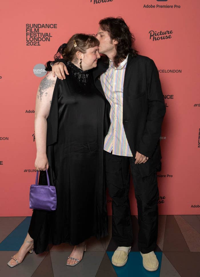 Lena Dunham and Luis Felber attend the "Zola" special screening