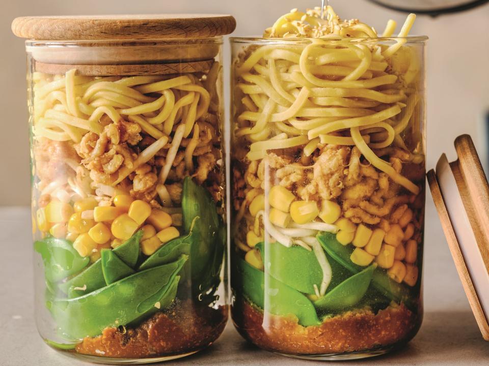 Miso ramen noodle jars