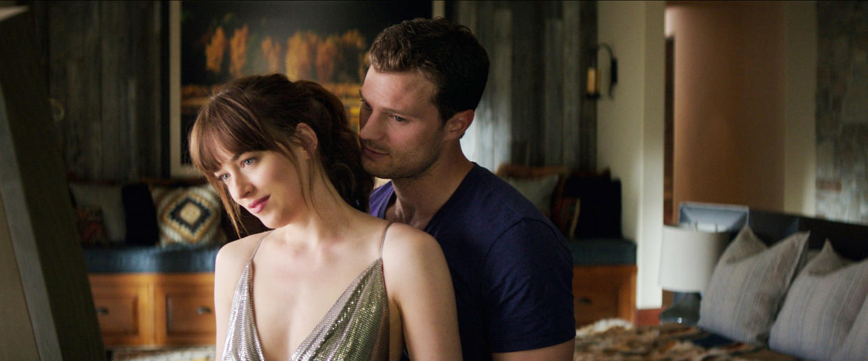 Dakota Johnson and Jamie Dornan in <em>Fifty Shades Freed</em>. (Photo: Universal Pictures/Courtesy Everett Collection)