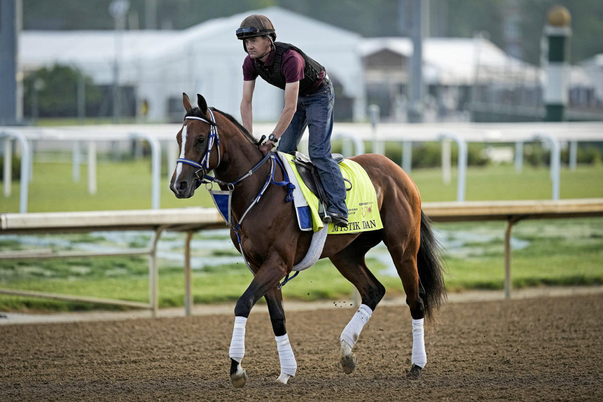 Mystic Dan works out. (Charlie Riedel / AP)