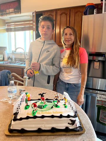 <p>Claudia Stinson</p> Anthony Stinson with his mother Claudia Stinson.