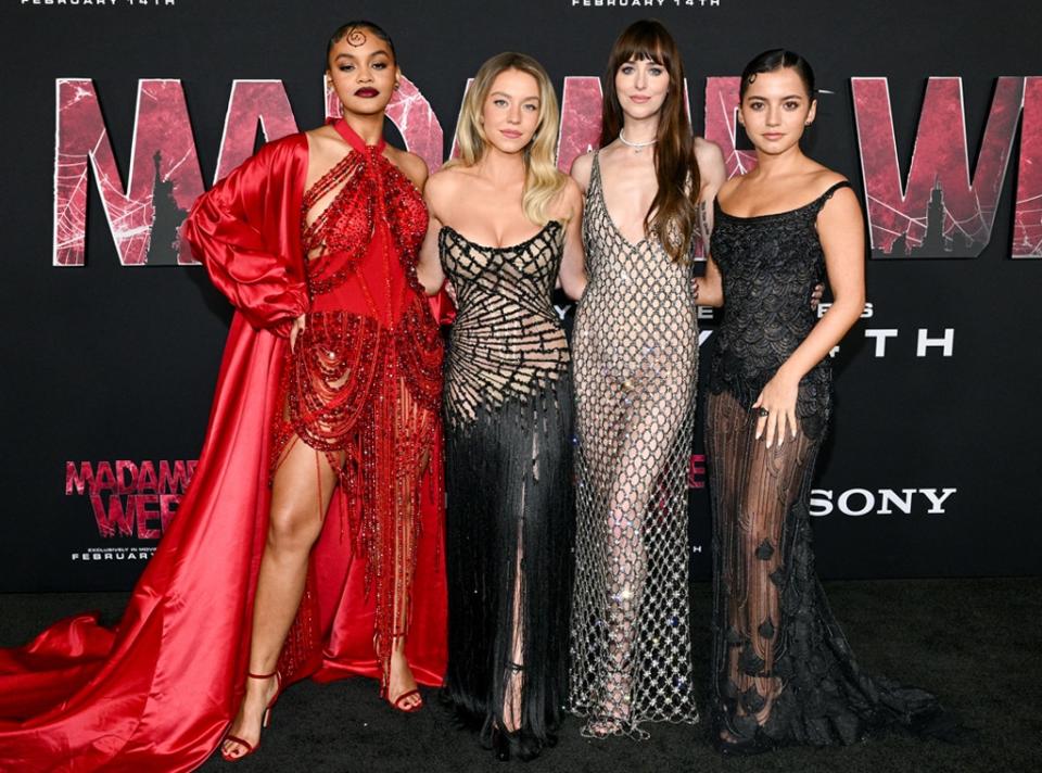 Celeste O'Connor, Sydney Sweeney, Dakota Johnson and Isabela Merced