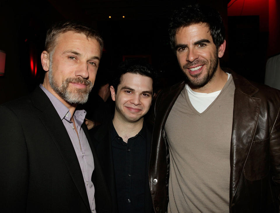 Inglourious Basterds DVD Launch party 2009 Christoph Waltz Samm Levine Eli Roth