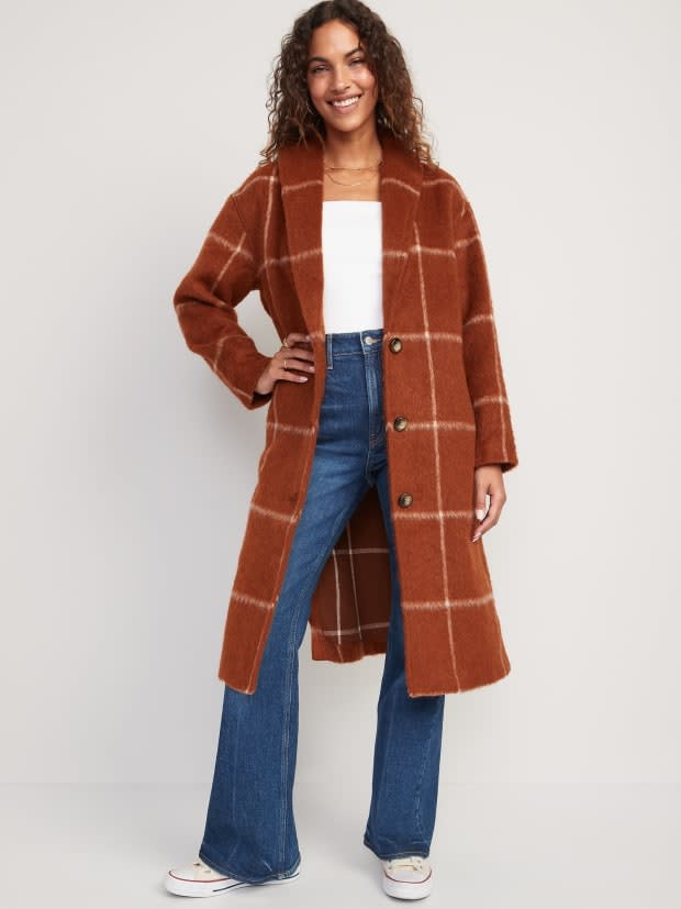 <a href="https://oldnavy.gap.com/browse/product.do?pid=7364530020002" rel="nofollow noopener" target="_blank" data-ylk="slk:Old Navy Relaxed Plaid Soft-Brushed Overcoat for Women;elm:context_link;itc:0;sec:content-canvas" class="link ">Old Navy Relaxed Plaid Soft-Brushed Overcoat for Women</a><p><a href="https://oldnavy.gap.com/browse/product.do?pid=7364530020002" rel="nofollow noopener" target="_blank" data-ylk="slk:Old Navy;elm:context_link;itc:0;sec:content-canvas" class="link ">Old Navy</a></p>