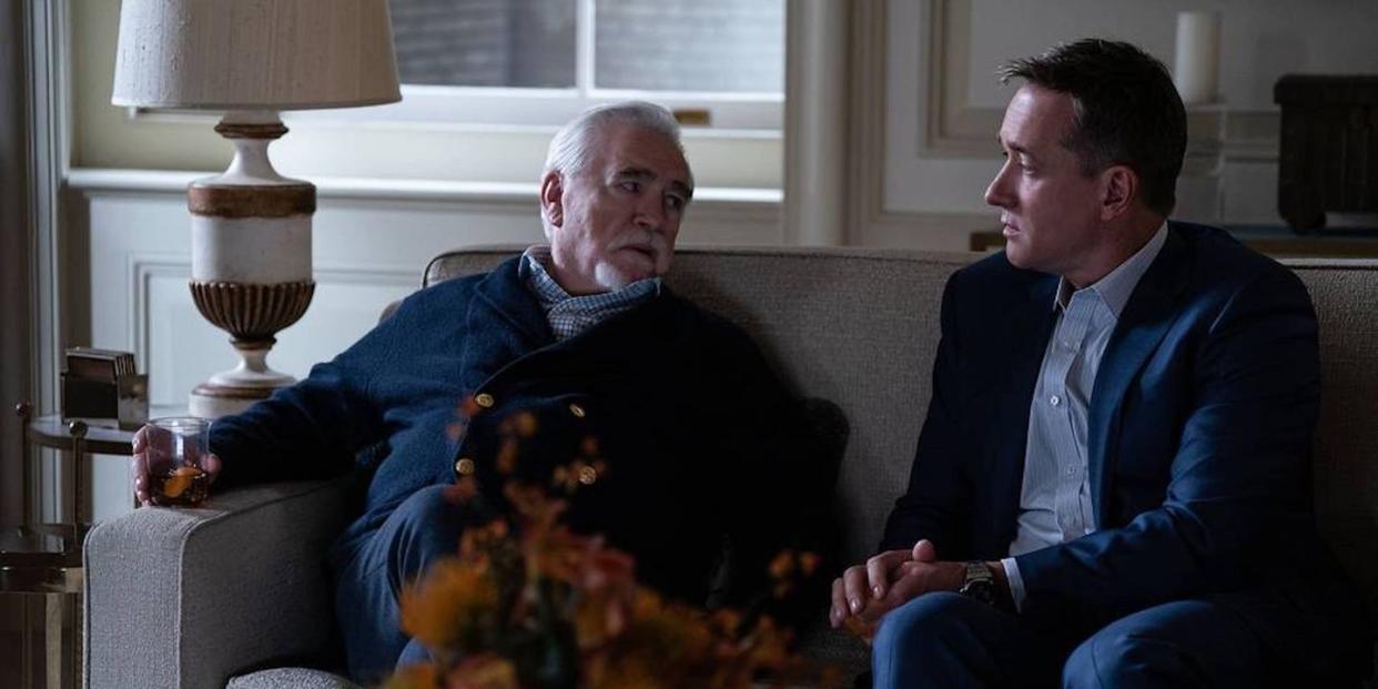 brian cox and matthew macfadyen in episode 1 of succession season 4