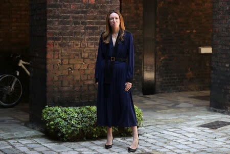 Clare Waight Keller, designer at Givenchy, poses for a portrait the day after Meghan Markle walked down the aisle of St George's Chapel in Windsor and married Prince Harry wearing the dress that she created, in Kensington Palace, London, Britain, May 20, 2018. REUTERS/Hannah McKay/Pool