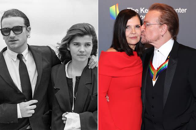 <p>Independent News and Media/Getty; Paul Morigi/Getty</p> Bono and Ali Hewson