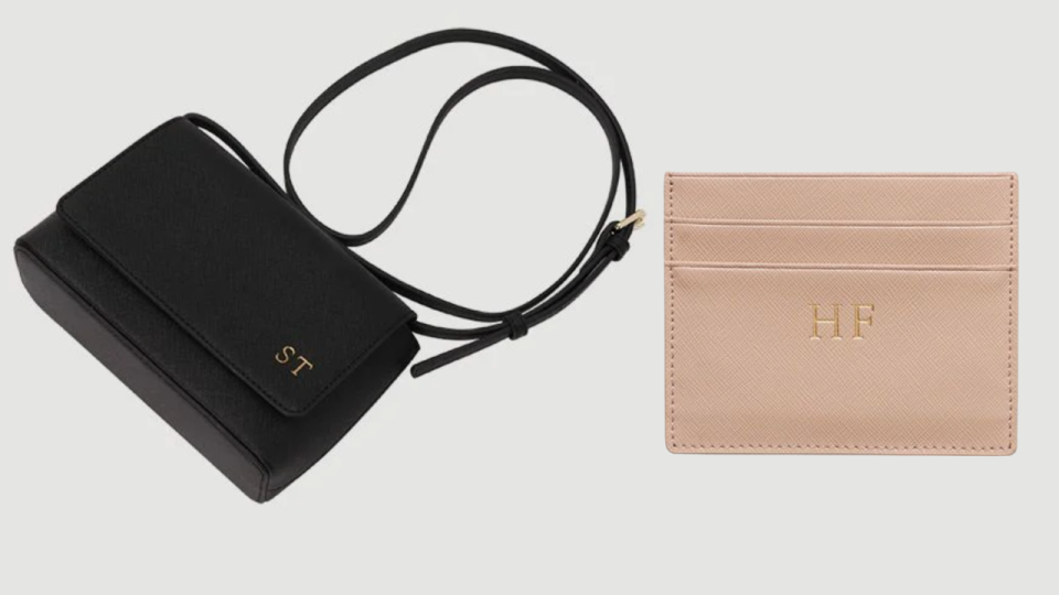 black tde crossbody bag rand tan tde card holder 